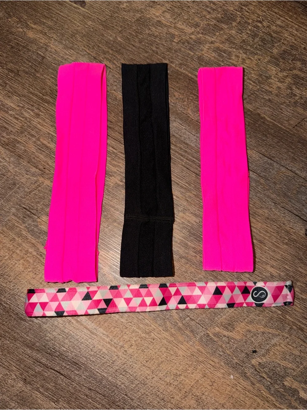 Pink and Black Non-Slip Women's Sports Headbands - Brand: